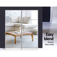 Artiss Shoe Rack Cabinet Mirror 60 Pairs White Rira Furniture Kings Warehouse