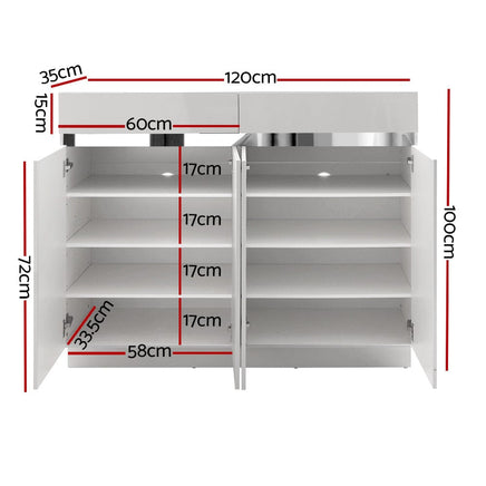Artiss Shoe Rack Cabinet Storage Cupboard 24 Pairs - Lydia Furniture Kings Warehouse