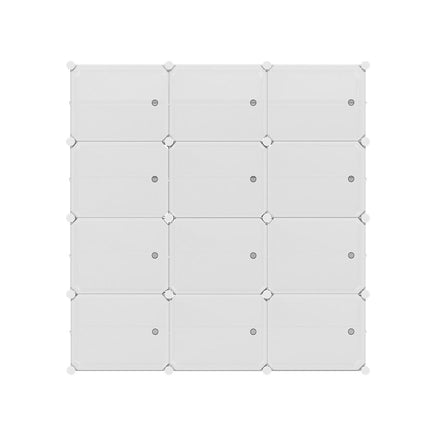 Artiss Shoe Rack DIY 12 Storage Cube Stackable White Furniture Kings Warehouse