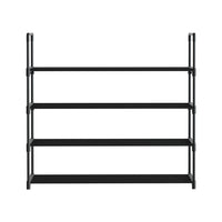 Artiss Shoe Rack Stackable 4 Tiers 80cm Shoes Shelves Storage Stand Black Furniture Frenzy Kings Warehouse 