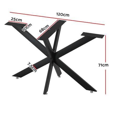 Artiss Starburst Table Legs Coffee Dining Table Legs DIY Metal Leg 120X68cm End of Year Clearance Sale Kings Warehouse