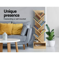 Artiss Tree Bookshelf 7 Tiers - ECHO Oak Furniture Kings Warehouse