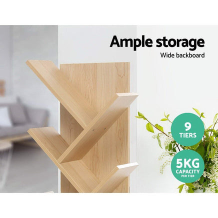 Artiss Tree Bookshelf 9 Tiers - ECHO Oak Furniture Kings Warehouse