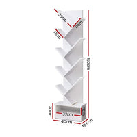 Artiss Tree Bookshelf 9 Tiers - ECHO White Furniture Kings Warehouse