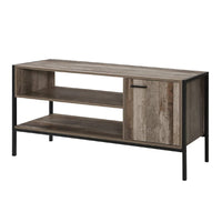 Artiss TV Cabinet Entertainment Unit Stand Storage Wood Industrial Rustic 124cm Furniture Kings Warehouse
