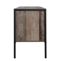 Artiss TV Cabinet Entertainment Unit Stand Storage Wood Industrial Rustic 124cm Furniture Kings Warehouse