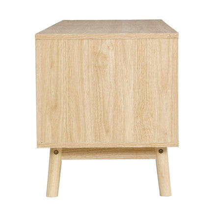 Artiss Wooden Scandinavian Entertainment Unit - Natural Furniture Kings Warehouse