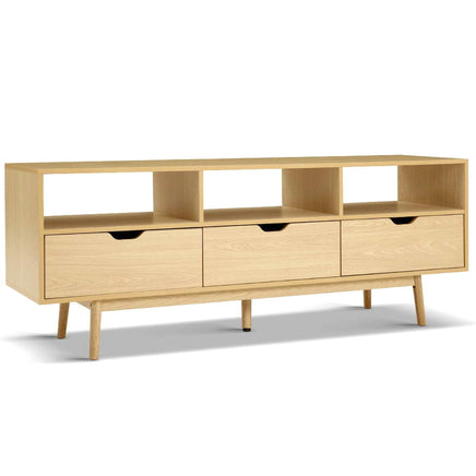 Artiss Wooden Scandinavian Entertainment Unit - Natural Furniture Kings Warehouse