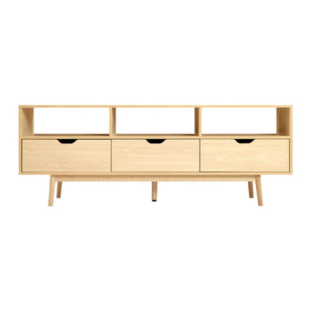 Artiss Wooden Scandinavian Entertainment Unit - Natural Furniture Kings Warehouse