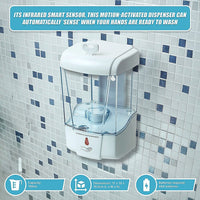 Automatic Liquid Soap/Alcohol Sanitizer Dispenser 700ML Hands-Free Sensor Wall Home & Garden Kings Warehouse