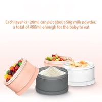 Baby Formula Milk Powder Snack Stackable 4 Layers Dispenser Container Infant Toddler Pink Blue Baby & Kids Kings Warehouse