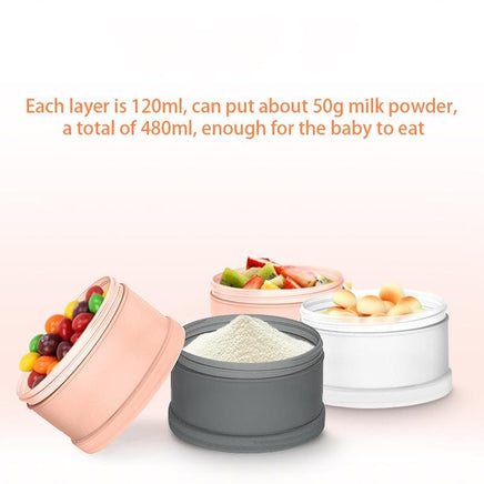 Baby Formula Milk Powder Snack Stackable 4 Layers Dispenser Container Infant Toddler Pink Blue Baby & Kids Kings Warehouse