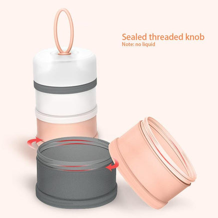 Baby Formula Milk Powder Snack Stackable 4 Layers Dispenser Container Infant Toddler Pink Blue Baby & Kids Kings Warehouse