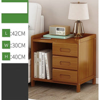 Bamboo Bedside Table Nightstand Storage Bedroom Sofa Side Stand Furniture Kings Warehouse