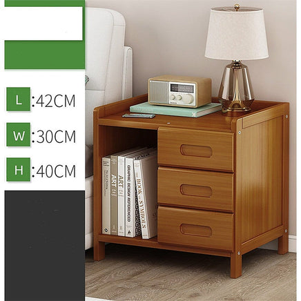 Bamboo Bedside Table Nightstand Storage Bedroom Sofa Side Stand Furniture Kings Warehouse