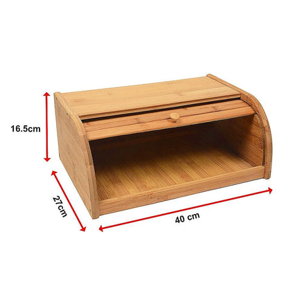 Bamboo Bread Bin Storage Box Kitchen Loaf Pastry Container Home & Garden Kings Warehouse