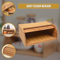 Bamboo Bread Bin Storage Box Kitchen Loaf Pastry Container Home & Garden Kings Warehouse