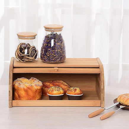Bamboo Bread Bin Storage Box Kitchen Loaf Pastry Container Home & Garden Kings Warehouse