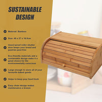 Bamboo Bread Bin Storage Box Kitchen Loaf Pastry Container Home & Garden Kings Warehouse