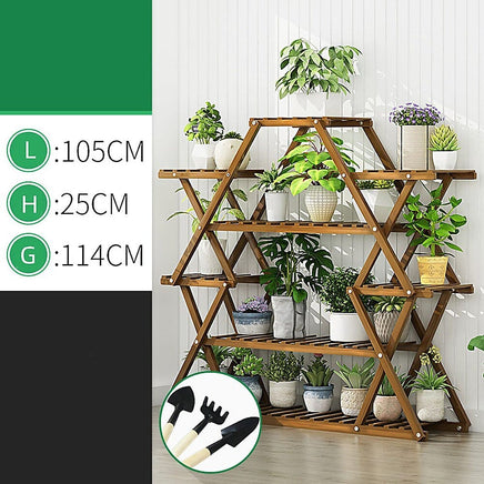 Bamboo Multilayer Flower Plant Bonsai Rack Shelf Stand Porch Lawn Patio Home & Garden Kings Warehouse