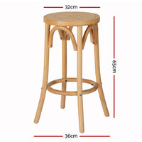 Bar Stool Rattan Seat Wooden Furniture Kings Warehouse