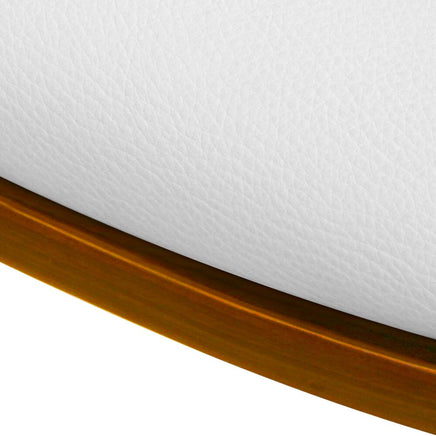 Bar Stools Gas Lift Leather w/Armrest White Furniture Kings Warehouse