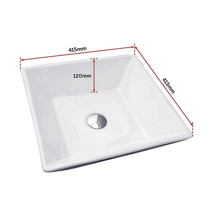 Bathroom Ceramic Rectangular Above Countertop Basin for Vanity Kings Warehouse