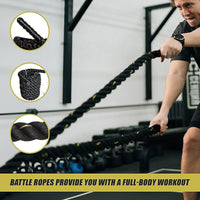 Battle Rope Dia 3.8cm x 9M length Poly Exercise Workout Strength Training Sports & Fitness Kings Warehouse