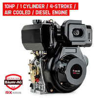 Baumr-AG 10HP Diesel Stationary Engine Electric Start OHV Replacement Motor Tools Kings Warehouse