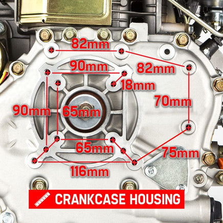 Baumr-AG 10HP Diesel Stationary Engine Electric Start OHV Replacement Motor Tools Kings Warehouse
