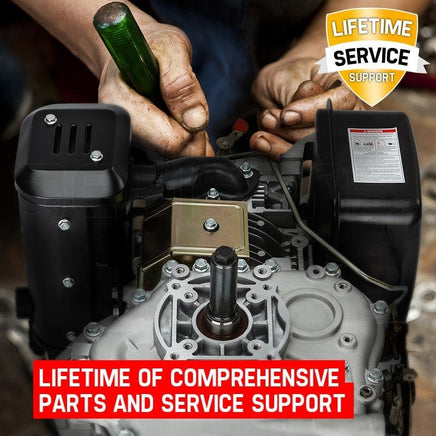 Baumr-AG 7HP DIESEL Stationary Engine 4 Stroke OHV Horizontal Shaft Motor Tools Kings Warehouse