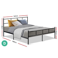 Bed Frame Double Metal Bed Frame SOL Furniture Kings Warehouse