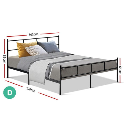 Bed Frame Double Metal Bed Frame SOL Furniture Kings Warehouse