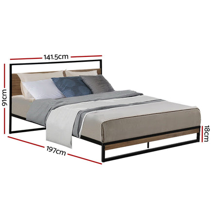 Bed Frame Double Size Metal Bed Frame DANE Furniture Kings Warehouse