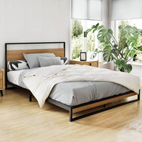 Bed Frame Double Size Metal Bed Frame DANE Furniture Kings Warehouse