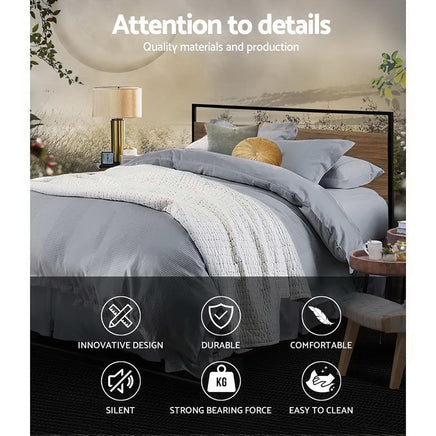 Bed Frame Double Size Metal Bed Frame DANE Furniture Kings Warehouse