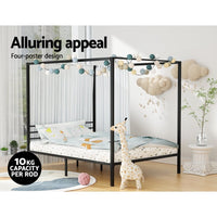 Bed Frame Double Size Metal Bed Frame POCHY Furniture Kings Warehouse