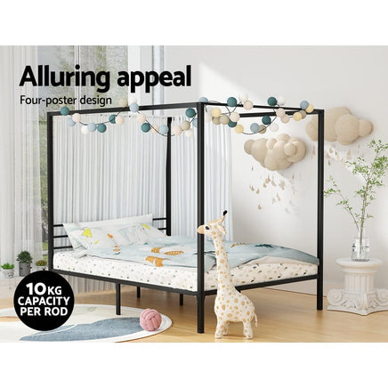 Bed Frame Double Size Metal Bed Frame POCHY Furniture Kings Warehouse