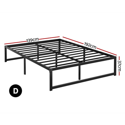 Bed Frame Double Size Metal Bed Frame TINO Furniture Kings Warehouse