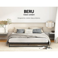 Bed Frame Double Size Metal BERU Furniture Kings Warehouse