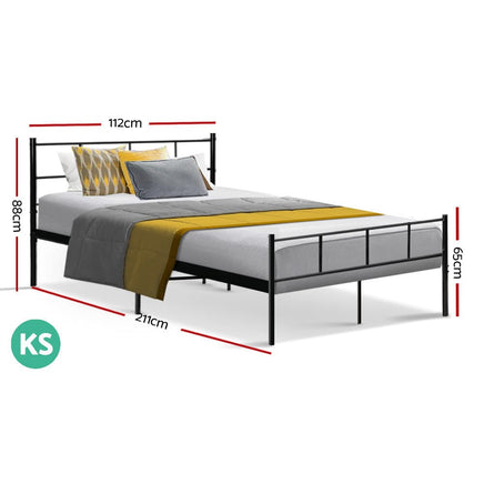 Bed Frame King Single Metal Bed Frame SOL Furniture Kings Warehouse