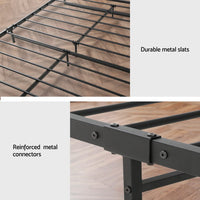 Bed Frame King Size Metal Bed Frame DANE Furniture Kings Warehouse