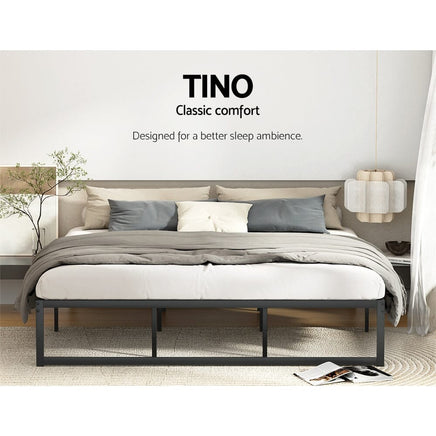 Bed Frame King Size Metal Bed Frame TINO Furniture Kings Warehouse