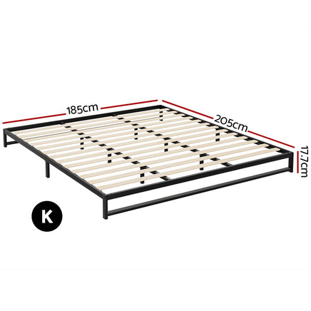 Bed Frame King Size Metal BERU Furniture Kings Warehouse