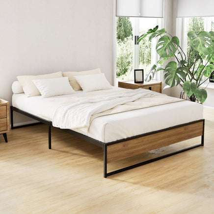 Bed Frame Metal Bed Frame Bed Base OSLO - Double Furniture Kings Warehouse