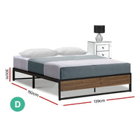 Bed Frame Metal Bed Frame Bed Base OSLO - Double Furniture Kings Warehouse