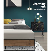 Bed Frame Metal Bed Frame Bed Base OSLO - Double Furniture Kings Warehouse