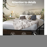 Bed Frame Metal Bed Frame Bed Base OSLO - Double Furniture Kings Warehouse