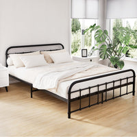Bed Frame Metal Bed Frame LEO - Queen (Black) Furniture Kings Warehouse