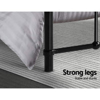 Bed Frame Metal Bed Frame LEO - Queen (Black) Furniture Kings Warehouse